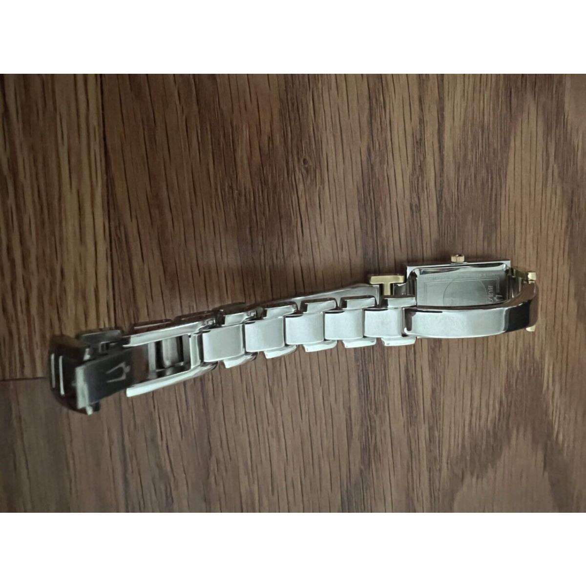 Bulova Women`s Quartz Diamond Accent Gold-tone 18x33mm Watch 97P141 ...