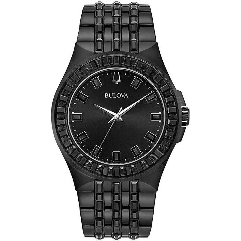 Bulova Phantom Black Dial Black Steel Men`s Watch 98A240