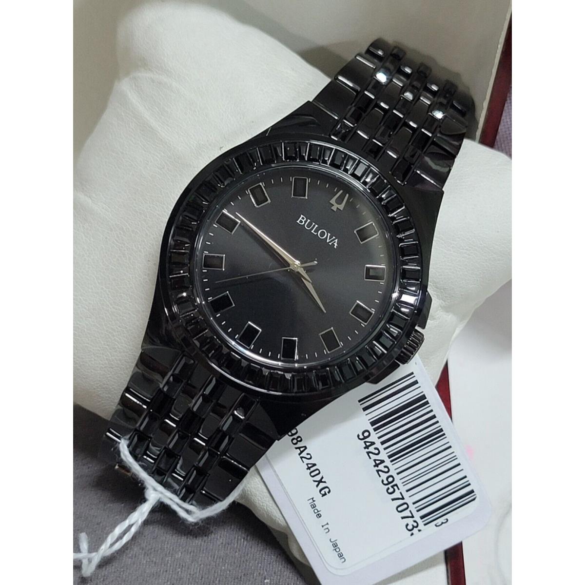 Bulova 98A240 Black Men`s Watch - Dial: Black, Band: Black, Bezel: Black