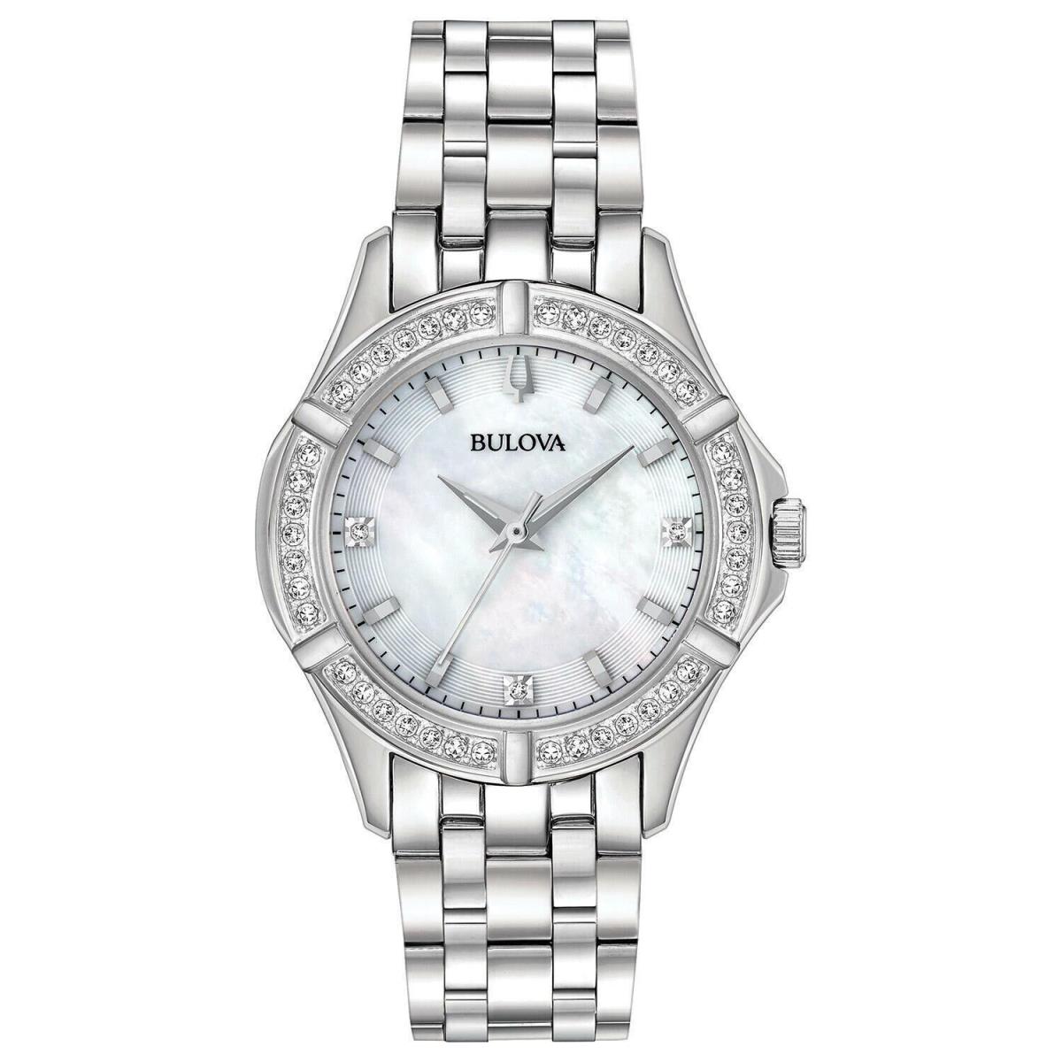 Bulova 96R233 Diamond Accent Mop Dial Ladies Watch. Over on