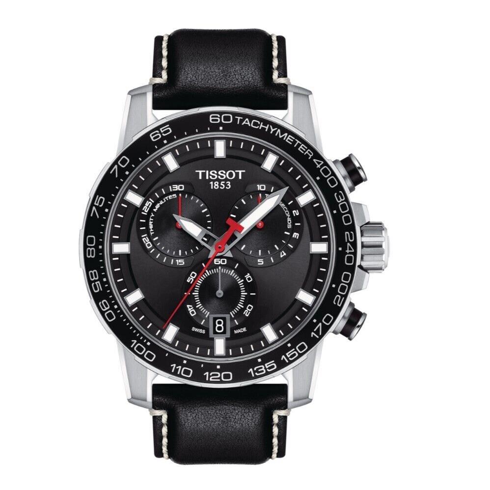 Tissot Supersport Chrono Black Leather Men`s Watch T1256171605100