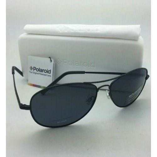 Polaroid Sunglasses Pld 1004/S 003 C3 61-15 Black Aviator Grey Polarized  Lenses