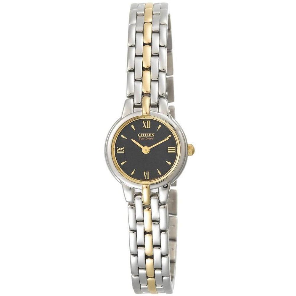 Citizen Eco-drive EW9334-52E Women`s Dress Black Dial Two-tone Stainless Watch