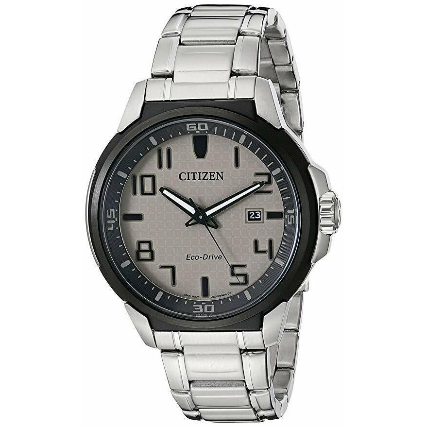 Men`s Citizen Eco-drive AW1461-58H AR Stainless Steel Watch 5yr Warranty