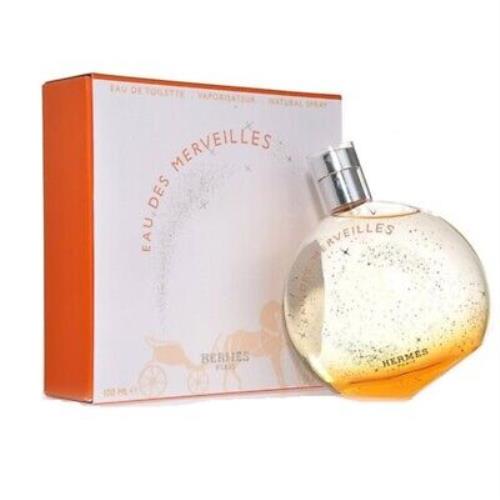 Eau Des Merveilles Hermes 3.3 oz / 100 ml Eau de Toilette Women Perfume Spray