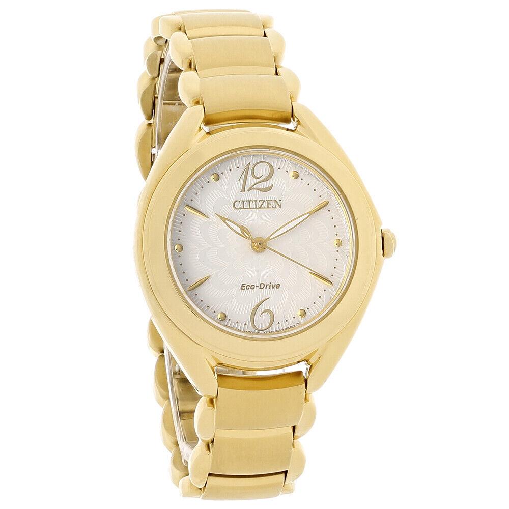 Citizen Eco-drive Women`s FE2072-89A Silhouette Watch Goldtone 5 Yr Warranty