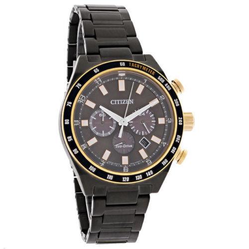 Citizen CA4207-53H Eco-drive Men`s Sports Black Finish Chronograph Watch