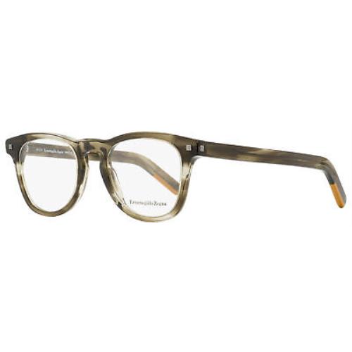 Ermenegildo Zegna Rectangular Eyeglasses EZ5137 020 Straited Transparent Gray 49
