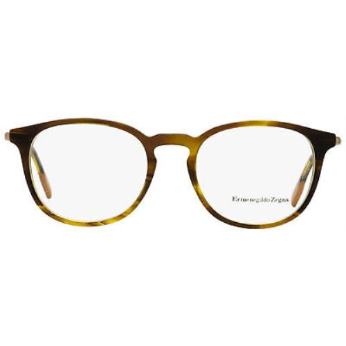 Ermenegildo Zegna eyeglasses  - Striated Brown-Green, Frame: Striated Brown-Green, Lens: 0