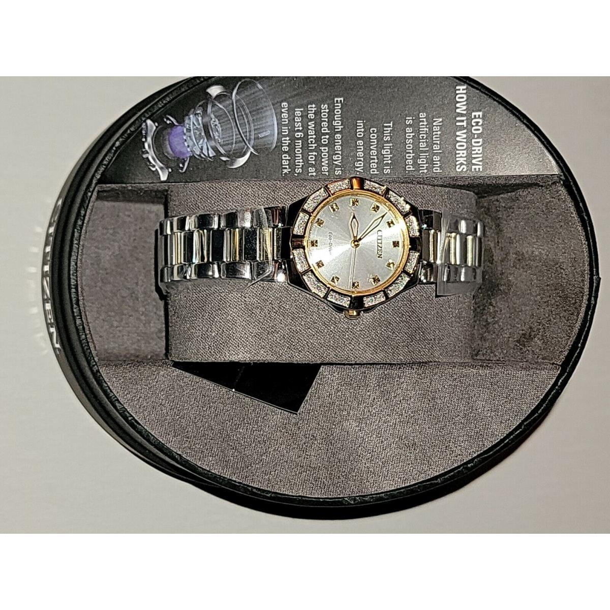 Women s Citizen Watch EM0834-51A Eco-drive Corso 2-Tone Stainless Diamond Accent