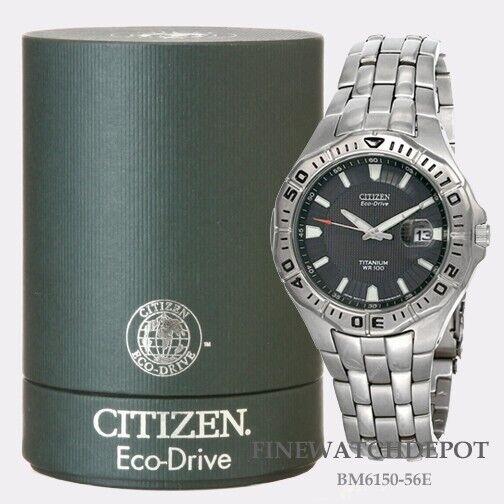 Citizen Eco-drive Men`s Titanium Bracelet Watch BM6150-56E