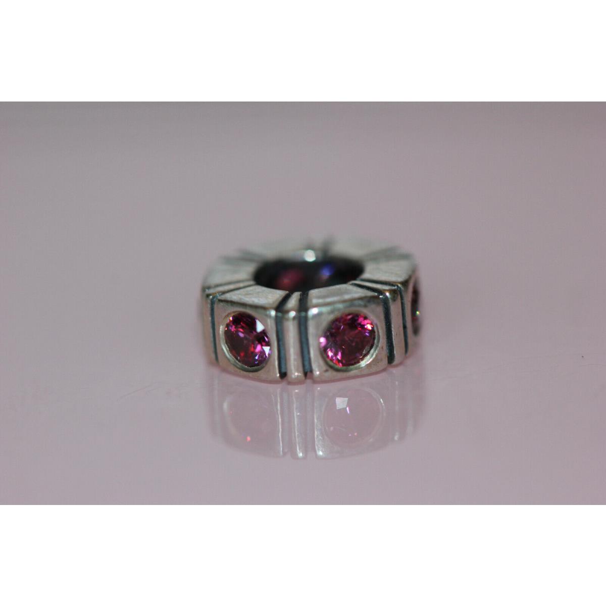 Pandora Red Trinity Spacer Retired 790368czr Box Bagtag Sterling Silver