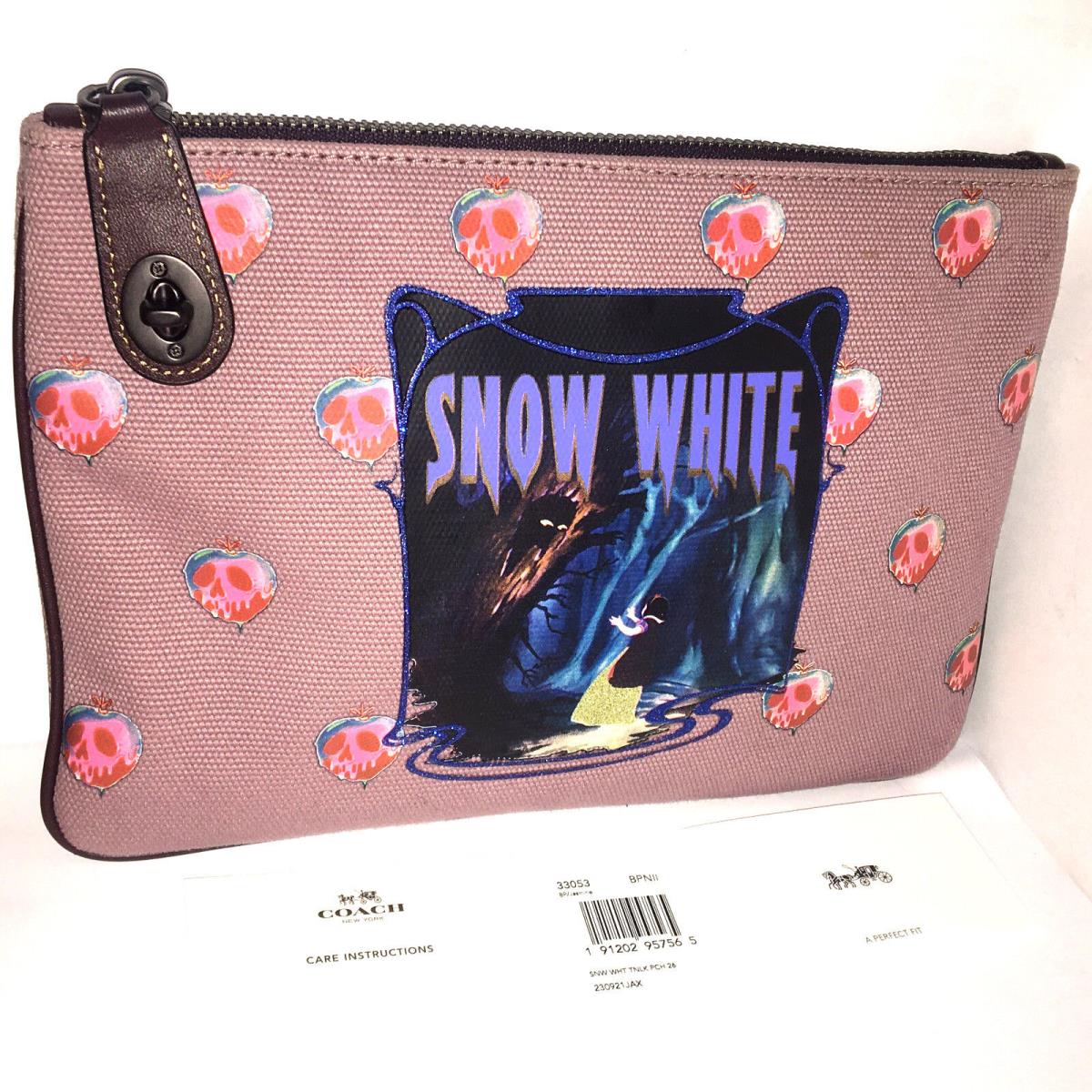 Disney X Coach Snow White Apple Turnlock Pouch 26 Clutch A Dark Fairy Tale Purse