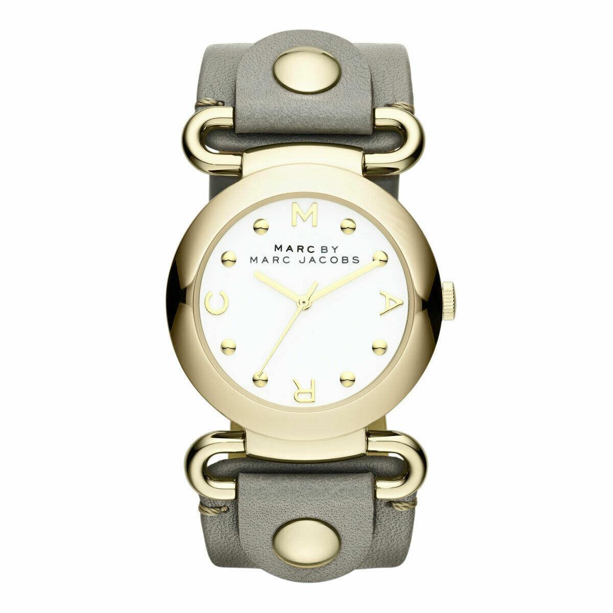 Marc Jacobs Women`s MBM1303 Molly Round Grey Strap Watch - Band: Grey