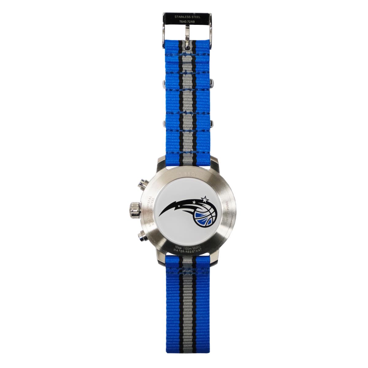 Tissot Quickster Nba Orlando Magic T0954171703731 Men`s 42mm Stainless Watch - Silver Dial, Light Blue Band