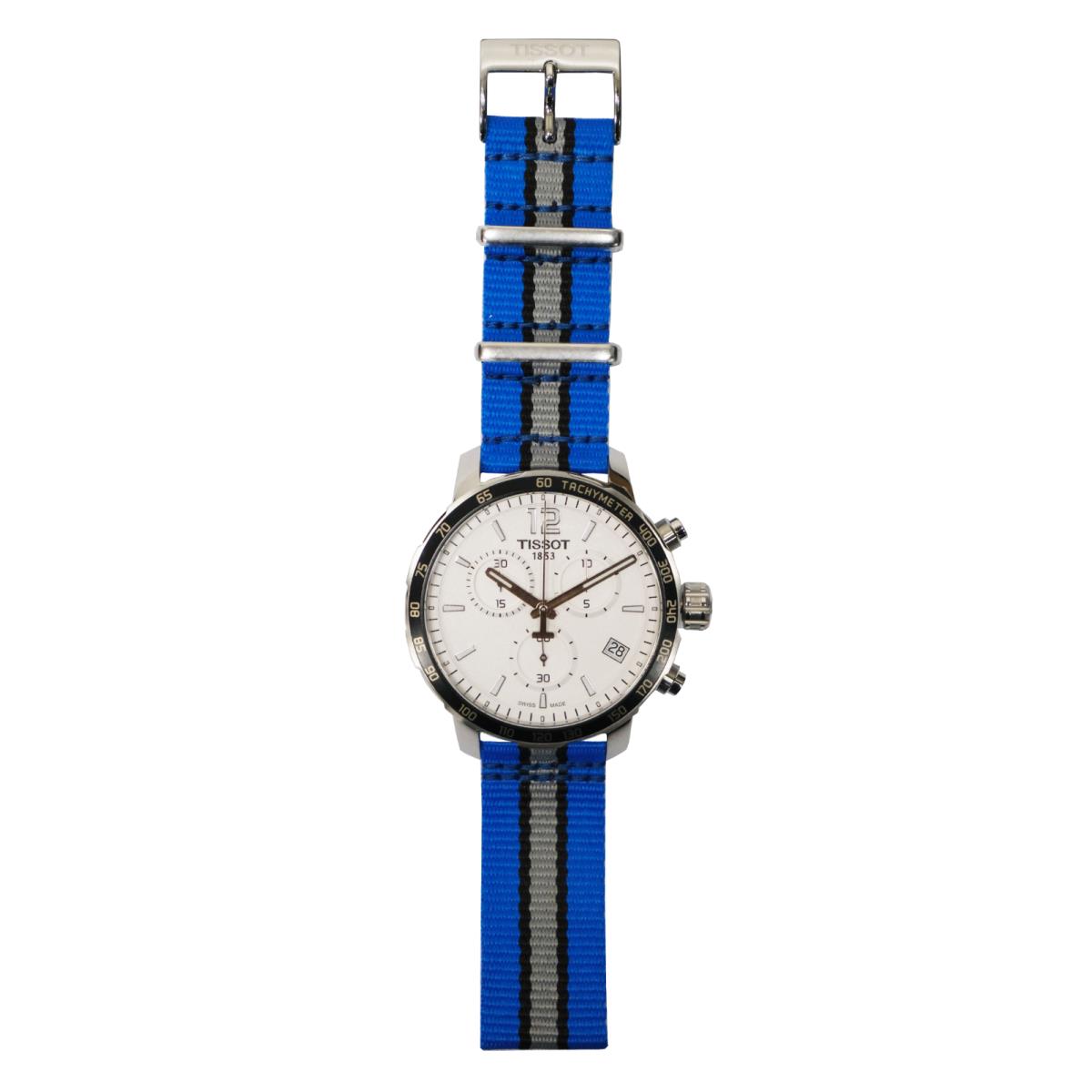 Tissot watch  - Silver Dial, Light Blue Band