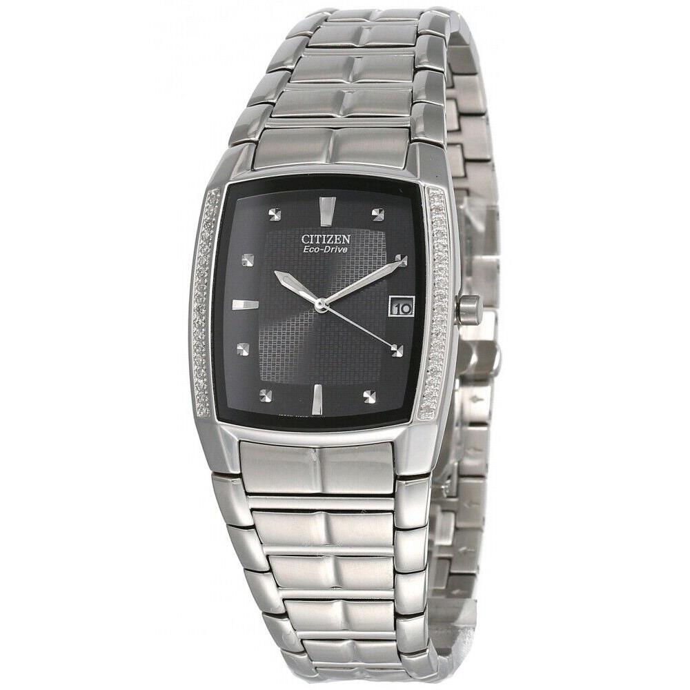 Citizen Eco-drive Black Dial SS Men`s Watch BM6640-57E