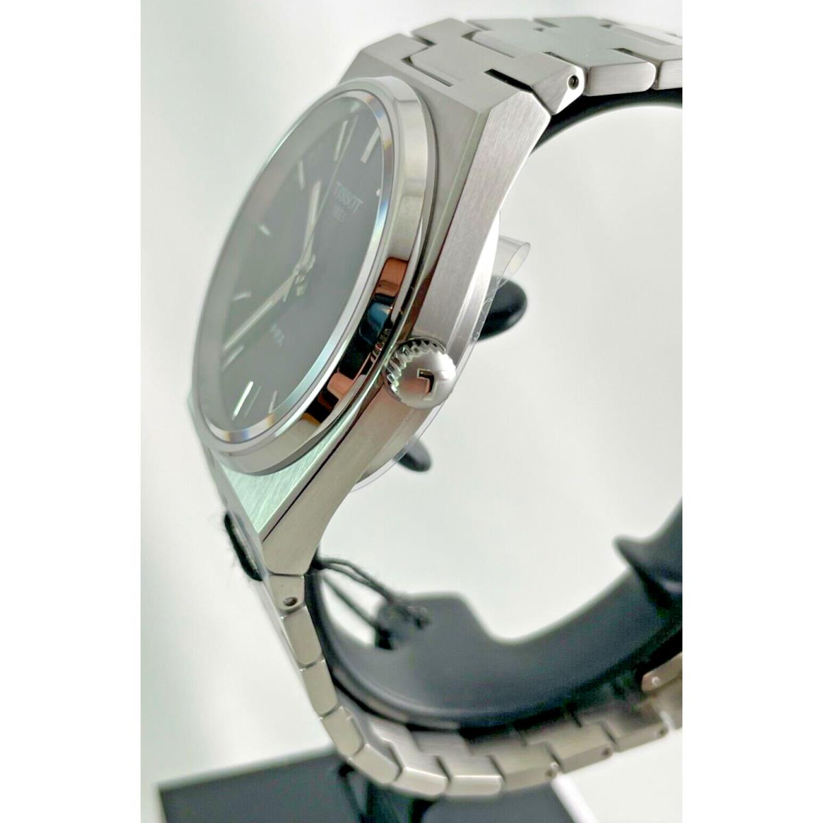 Tissot watch PRX - Dial: Black, Band: Silver, Bezel: Silver
