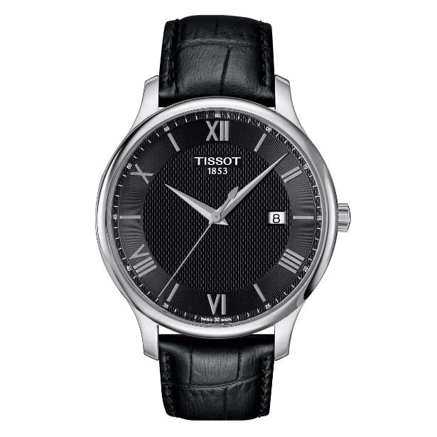 Tissot Tradition Black Leather Strap 42mm Watch 1440