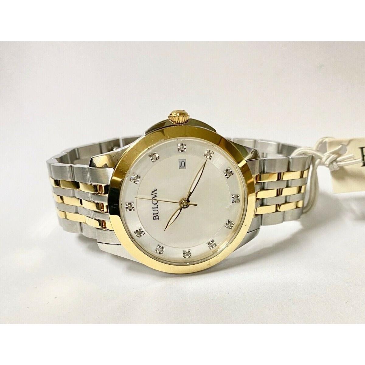 Bulova Women s Quartz Diamond Accents Two tone Stainless Steel