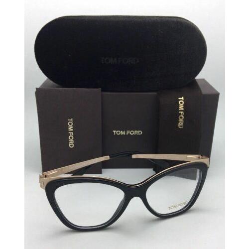 Tom Ford eyeglasses  - Black Frame, Clear Demo with print Lens 9