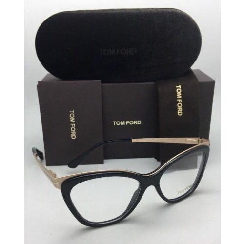 Tom Ford eyeglasses  - Black Frame, Clear Demo with print Lens 1