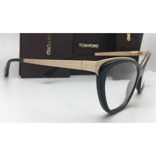 Tom Ford eyeglasses  - Black Frame, Clear Demo with print Lens 3