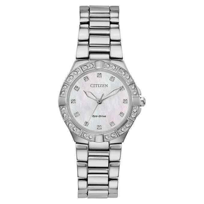 Citizen EM0830-52D Corso Eco-drive Mother-of-pearl Dial Diamond Watch