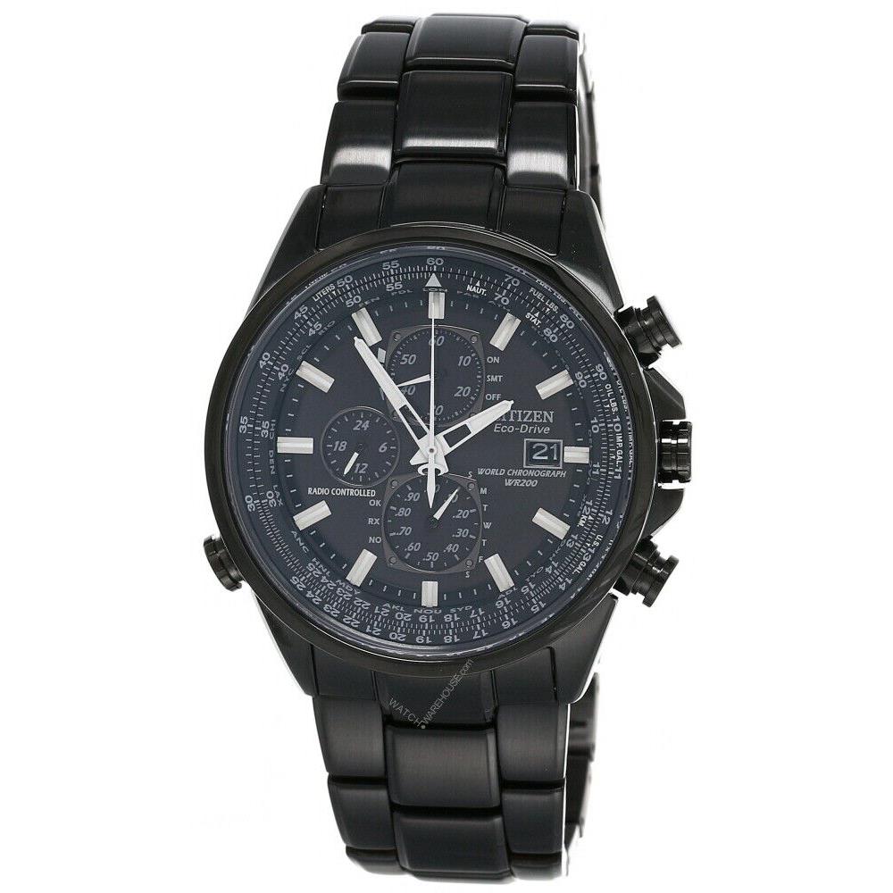 Citizen Eco Drive Black Dial SS Men`s Watch AT8025-51E