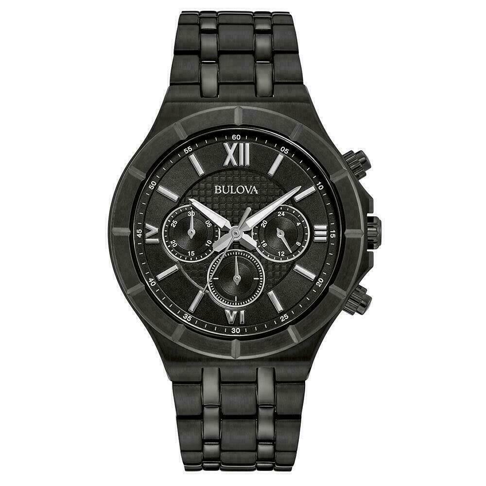 Bulova 98A242 Black IP 42mm Black Stainless Steel Case Black