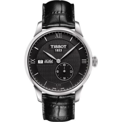 Tissot Le Locle Auto Black Dial Men`s Black Leather Watch T006.428.16.058.00