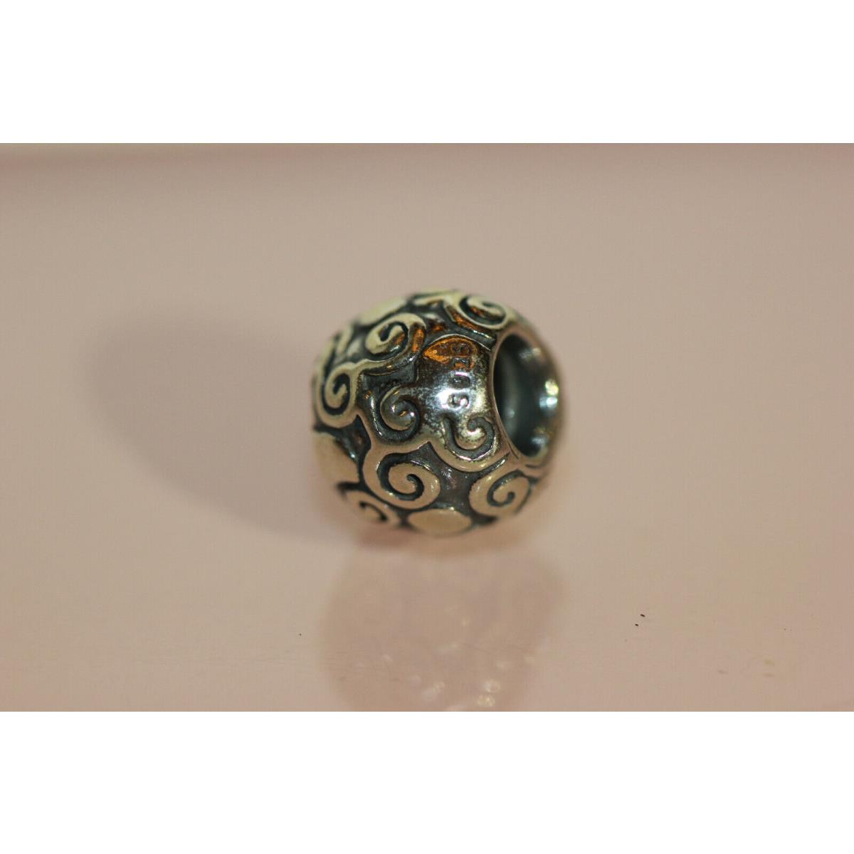 Pandora Dots and Swirls Charm Retired 790161 Bagtag Pouch Beware Fakes