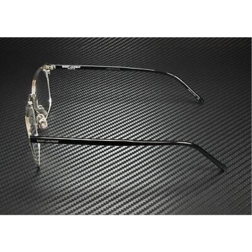 Yves Saint Laurent eyeglasses  - Semimatte Black/Shiny Silver Frame 2