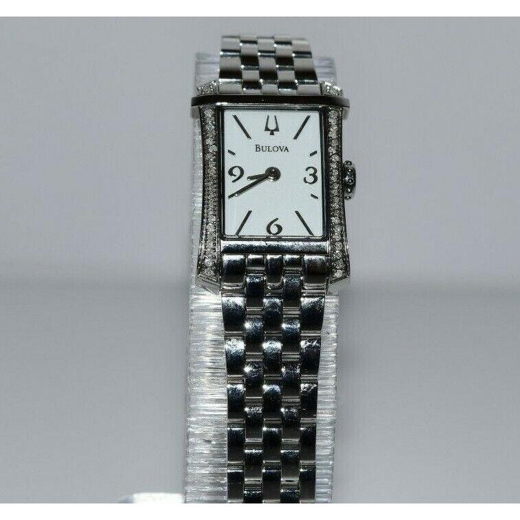 Bulova Women`s SS Diamond White 96R186 Watch