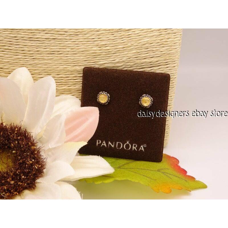 Pandora Birthday Bloom November Citrine Earrings 290543CI A