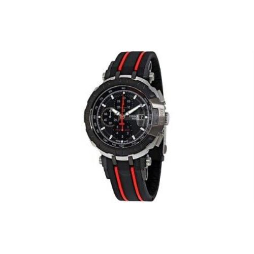 Tissot T-race T0924272720100 Men`s 45mm Chronograph Black Silicone Quartz Watch