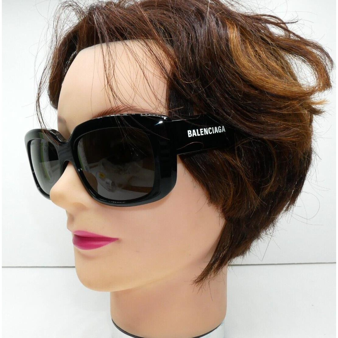 Balenciaga Paris Rectangular Unisex Sunglasses BB0072S 001 Black