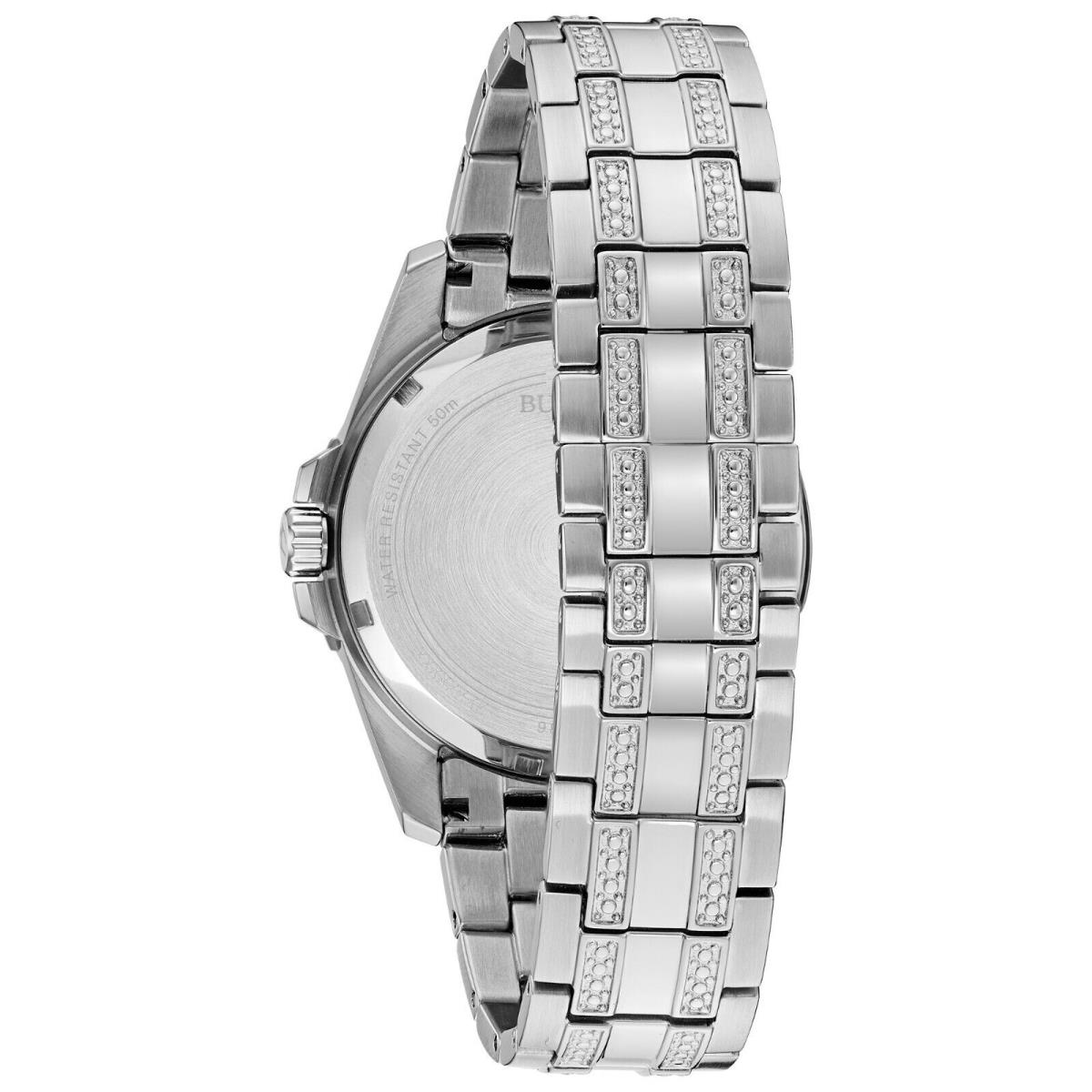 Bulova Men Quartz Analog Calendar Silver Stainless Steel Watch 43MM 96K105