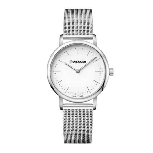 Wenger Women`s Watch Urban Classic Quartz White Dial Mesh Bracelet 01.1721.111
