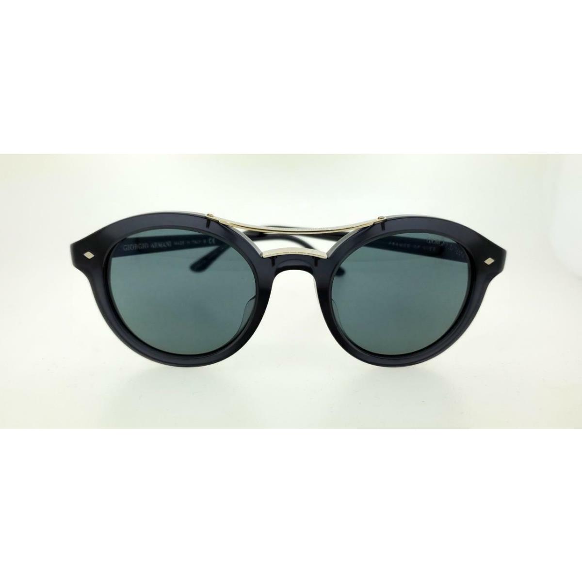 Giorgio Armani Sunglasses 8007F 5015R5 46MM Matte Black Frame with Blue Lenses