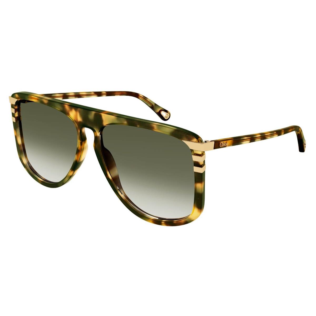 Chloé Chlo CH0104S Havana/green Shaded 003 Sunglasses