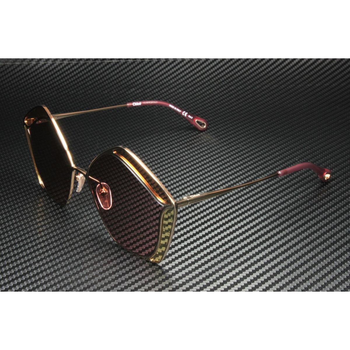 Chloe CH0026S 004 Round Oval Panthos Gold Red Red 59 mm Women`s Sunglasses