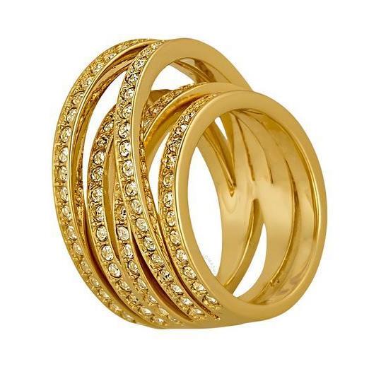 Swarovski Spiral Ring Gold-plated Size 52/6 55/7 60/9