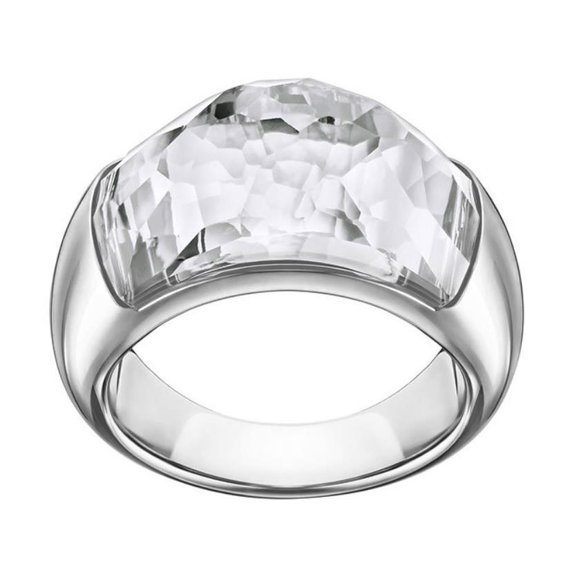 NIB$149 Swarovski Dome Ring Clear Cystal Silver Tone Size 52 6/S 55 7/M 58 8/L