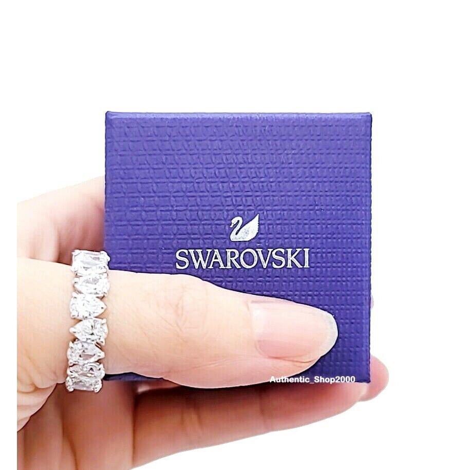 Swarovski Rhodium White Crystal Vittore Pear Ring 5572824
