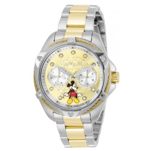 Invicta Disney Limited Edition Women`s 38mm Two-tone Mickey Mouse Watch 32432 - Yellow Dial, Yellow Band