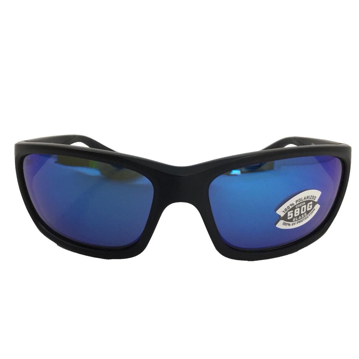 Costa Del Mar Men`s Blue Polarized Glass Black Plastic Sunglasses Jose 5480