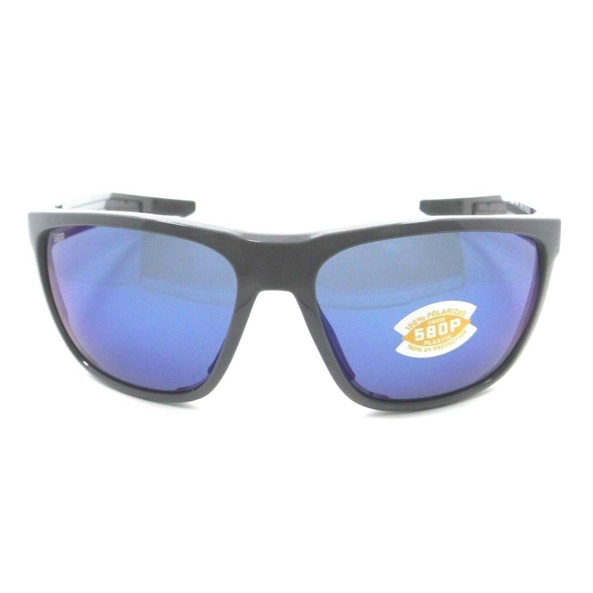 Costa Del Mar Sunglasses Ferg 59-16-125 Shiny Gray / Blue Mirror 580P - Frame: Gray, Lens: Blue