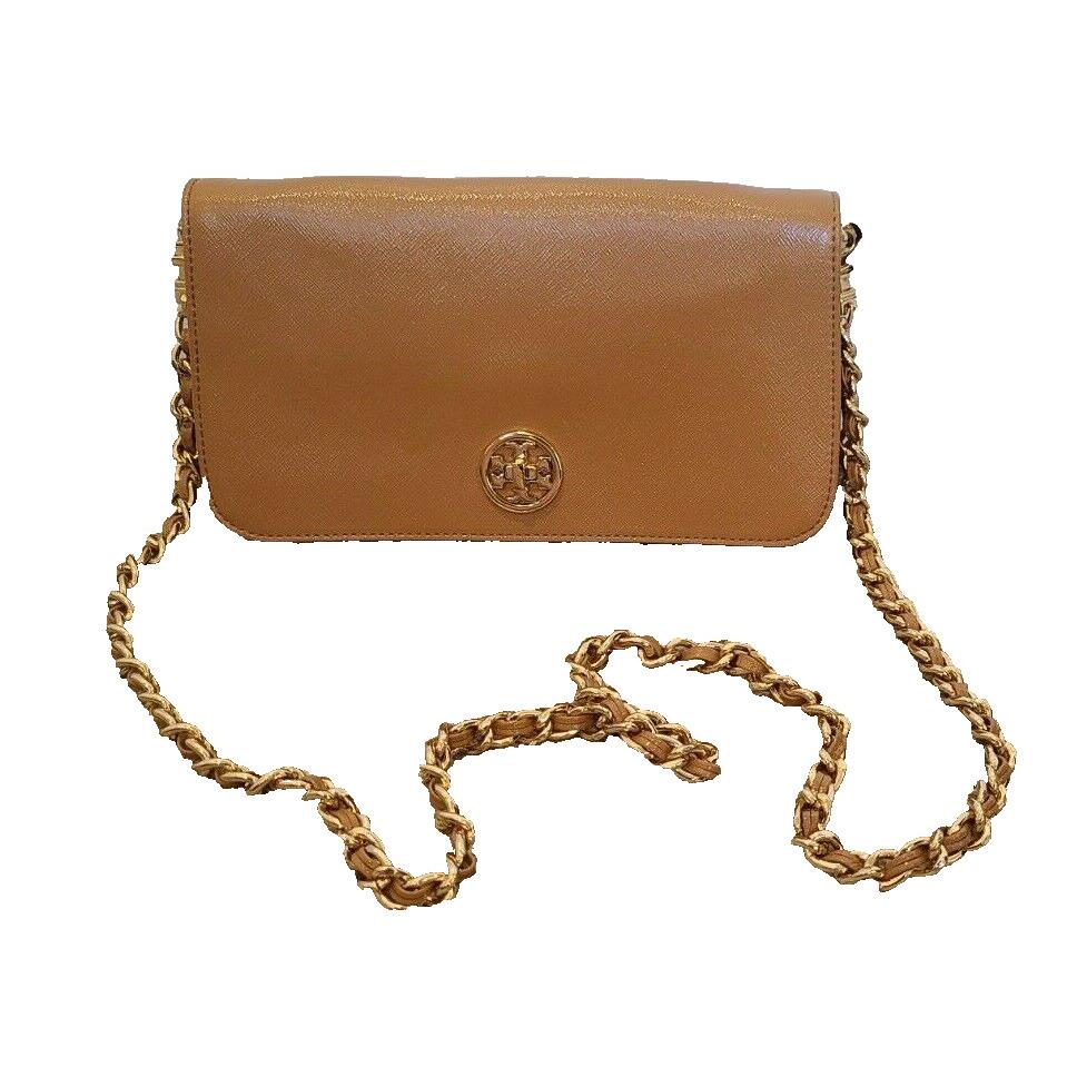 Tory Burch Sand Adalyn Clutch/shoulder Bag in Patent Saffiano Leather