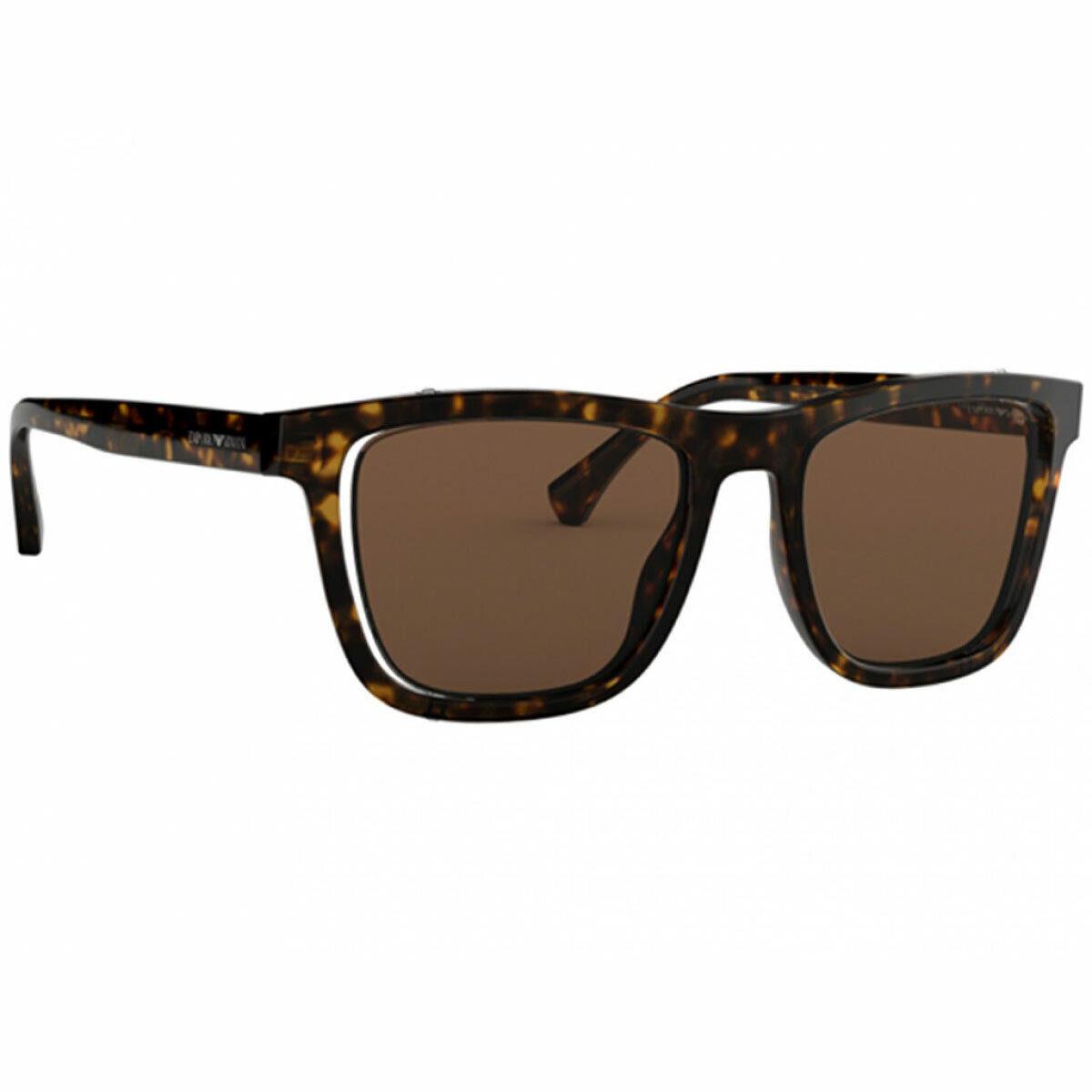 Emporio Armani Men`s Sunglasses Tortoise Brown Frame Brown Lenses 4126 5089